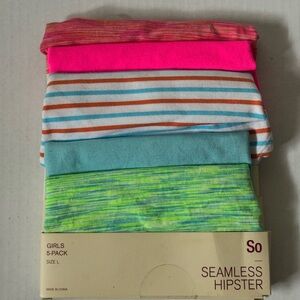 NWT - Kohl’s So Girls Multicolor Seamless Hipster Underwear Set, 5 Pack